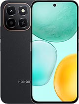 Honor X6C en color Midnight Black, vista frontal con pantalla de 6.61 pulgadas y cámara frontal visible.